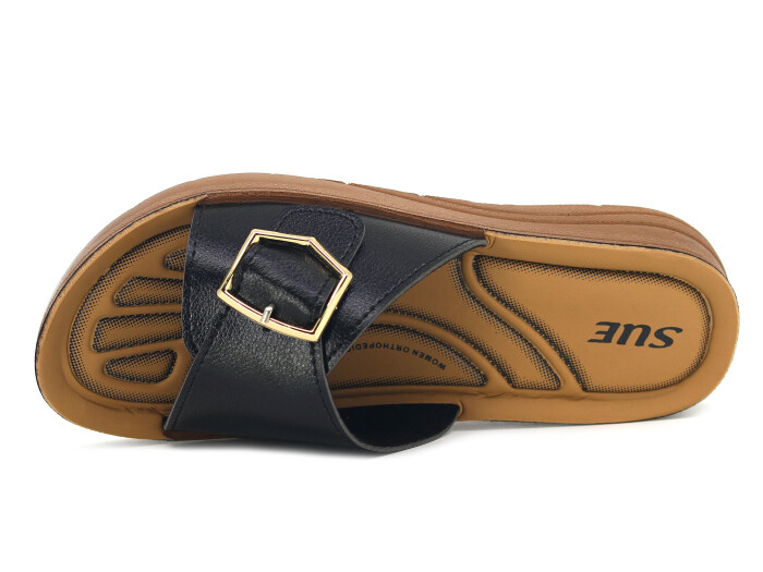 Sue Zenne 1456 Pedli Günlük Terlik Siyah - Sue (1)