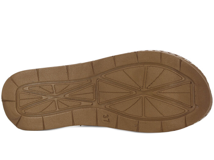 Sue Zenne 1473-F Geçmeli Enj. Günlük Terlik Vizon - 3