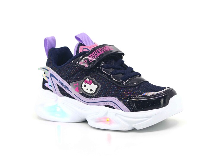 Süper Star Patik 2014 Anorak Işıklı Spor Ayakkabı Lacivert - Lila - Rugan - Süper Star
