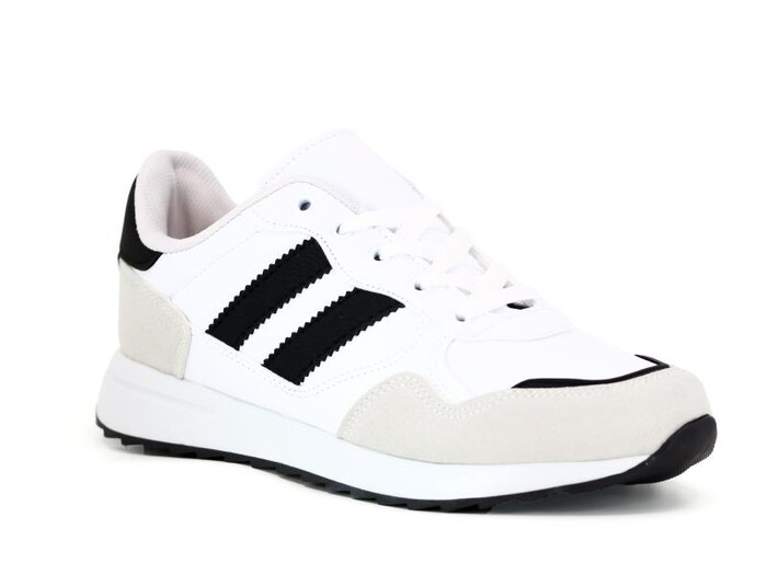 Tempo Zenne 099 Cilt Spor Ayakkabı Beyaz - Siyah - Buz