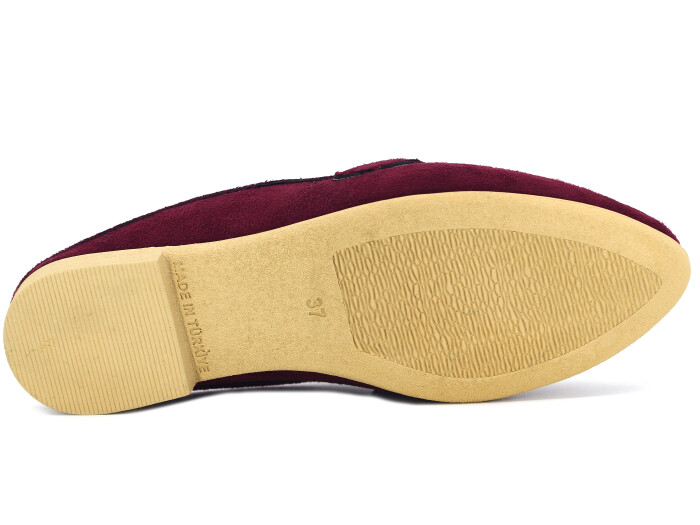 Tilki Zenne 105 Gondol Stilo Bello Ev Ayakkabısı Bordo - 3
