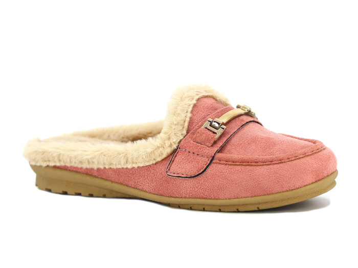 Tilki Zenne 108 Kürklü Gondol Stilo Bello Ev Ayakkabısı Pudra - Tilki