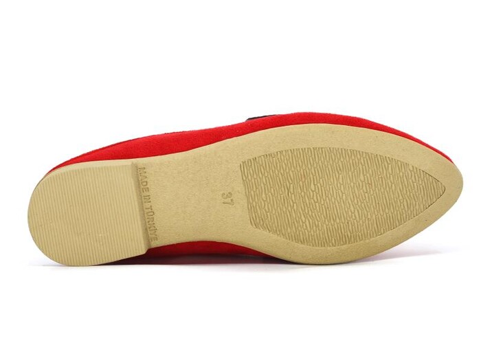 Tilki Zenne 105 Gondol Stilo Bello Ev Ayakkabısı Kırmızı - 3