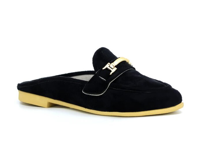 Tilki Zenne 105 Gondol Stilo Bello Ev Ayakkabısı Siyah - Tilki