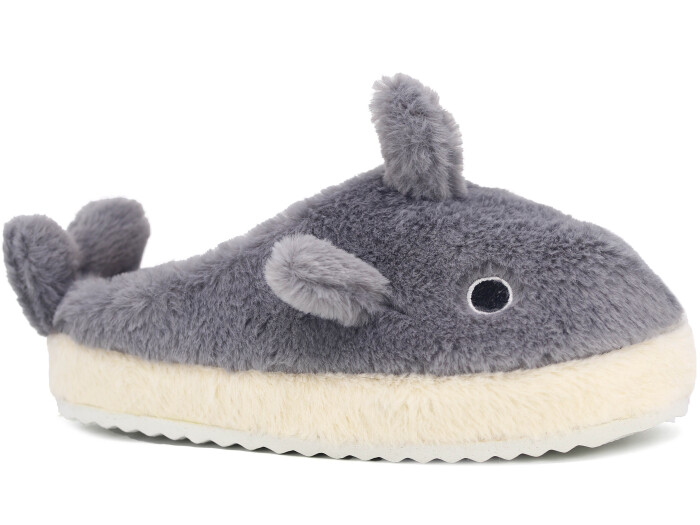 Tilki Zenne Köpek Balığı Ev Terliği Gri - 1