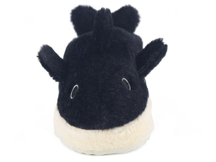 Tilki Zenne Köpek Balığı Ev Terliği Siyah - 2