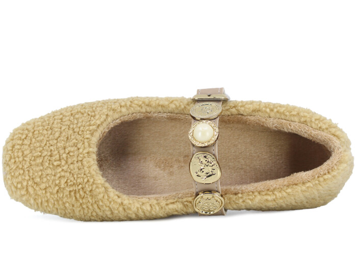 Tilki Zenne 216 Şarpa Stilo Bello Para Toka Babet Ev Ayakkabısı Camel - Tilki (1)