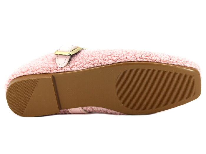 Tilki Zenne Şarpa Stilo Bello Para Toka Babet Ev Ayakkabısı Pudra - 3