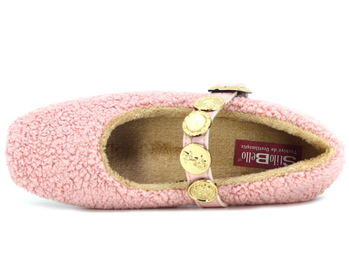 Tilki Zenne Şarpa Stilo Bello Para Toka Babet Ev Ayakkabısı Pudra - Tilki (1)