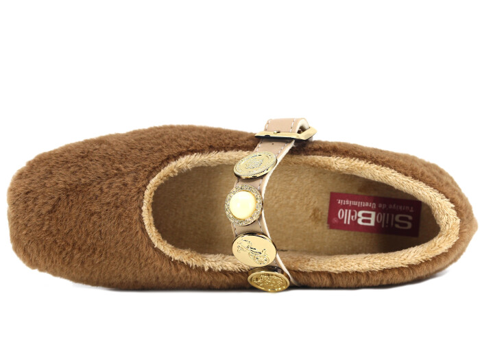 Tilki Zenne Tavşan Stilo Bello Para Toka Babet Ev Ayakkabısı Vizon - Tilki (1)