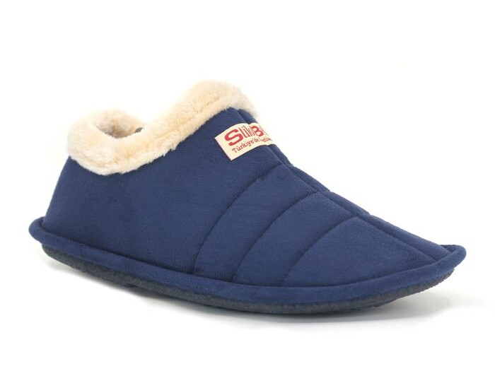 Tilki Zenne Tüylü Stilo Bello Ev Ayakkabısı Lacivert - 1