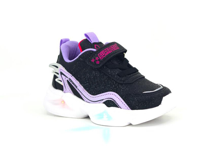 Tomwins Bebe 305 Cilt Spor Ayakkabı Siyah - Lila - Fuşya - Tomwins