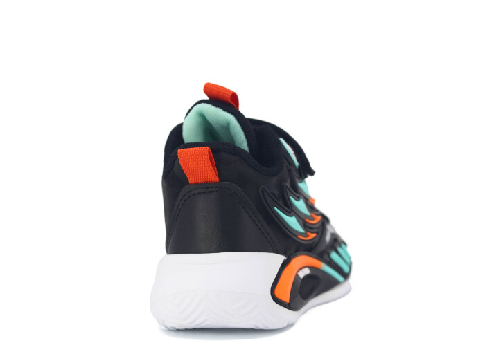 Tomwins Patik 004 Cilt Spor Ayakkabı Siyah - Su Yeşili - Turuncu - 3