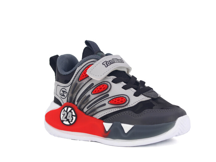 Tomwins Patik 005 Cilt Spor Ayakkabı Buz - Füme - Kırmızı - Tomwins