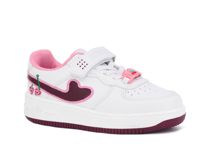 Toom Filet 033 Cilt Spor Ayakkabı Beyaz - Bordo - Toom