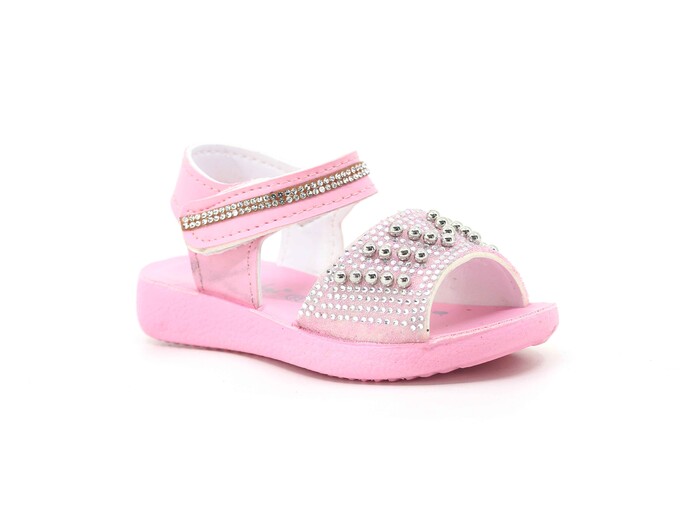 Tuna Bebe 2025 Taşlı Sandalet Pembe - 1