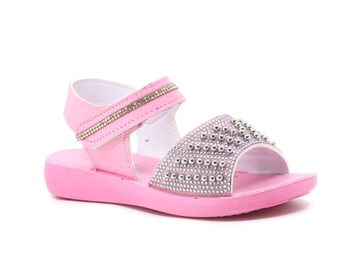 Tuna Filet 2025 Taşlı Sandalet Pembe - Tuna