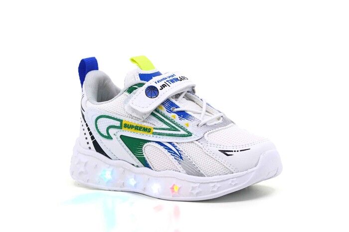 Twingers Patik 2414 Işıklı Anorak Spor Ayakkabı Beyaz - Yeşil - Twingers