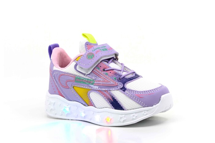 Twingers Patik 2414 Işıklı Anorak Spor Ayakkabı Lila - Pembe - Twingers