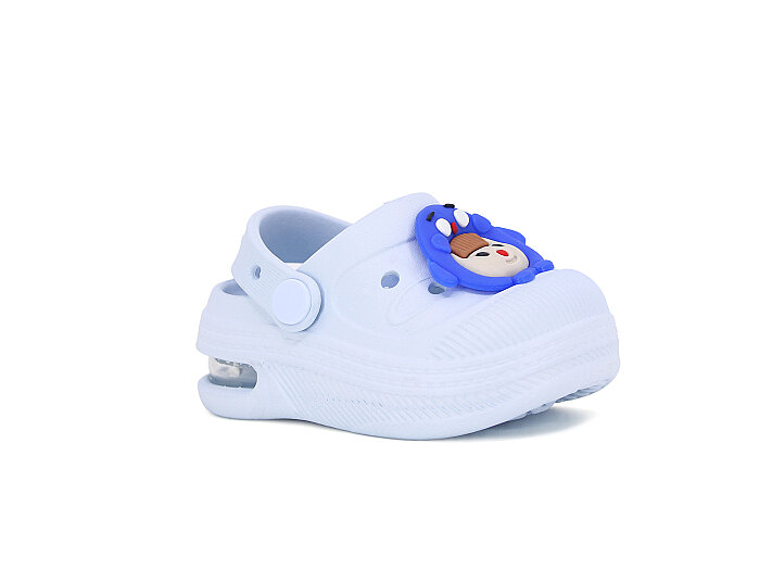 Twingo Bebe Bebe-Patik 2316 (8'li) Işıklı Emojili Cross Terlik Bebe Mavisi 