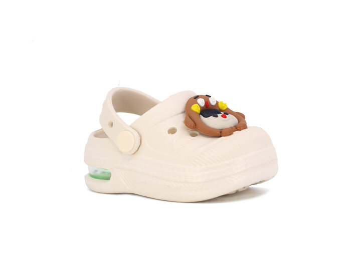 Twingo Bebe-Patik 2316 Işıklı Emojili Cross Terlik Ekru - Twingo