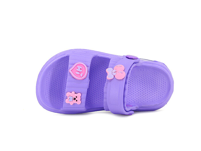 Twingo Bebe -Patik 4592 Işıklı Emojili Döngülü Terlik Lila - 2