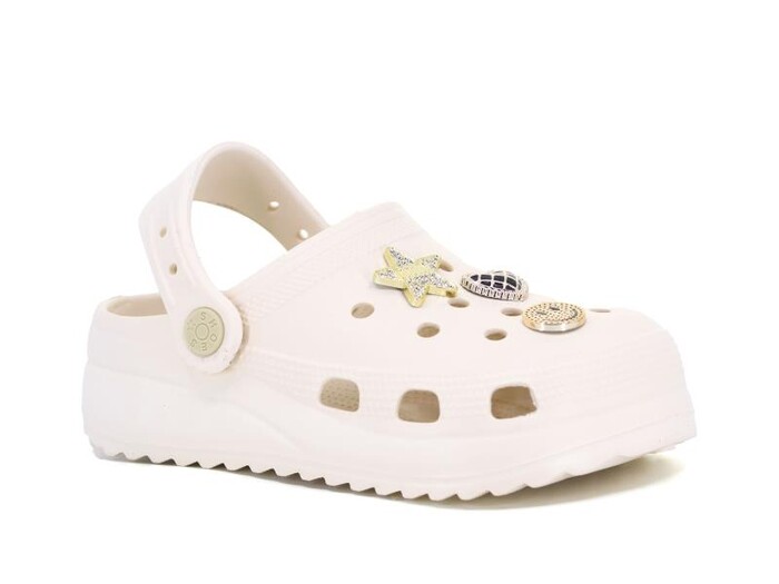 Twingo Filet 205 Taşlı Eva Cross Terlik Ekru - 1