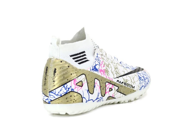 Twingo Filet 565 LaLiga Çoraplı Halı Saha Ayakkabısı Beyaz - Altın Desenli - 3