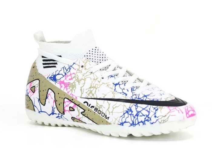 Twingo Filet 565 LaLiga Çoraplı Halı Saha Ayakkabısı Beyaz - Altın Desenli - 1