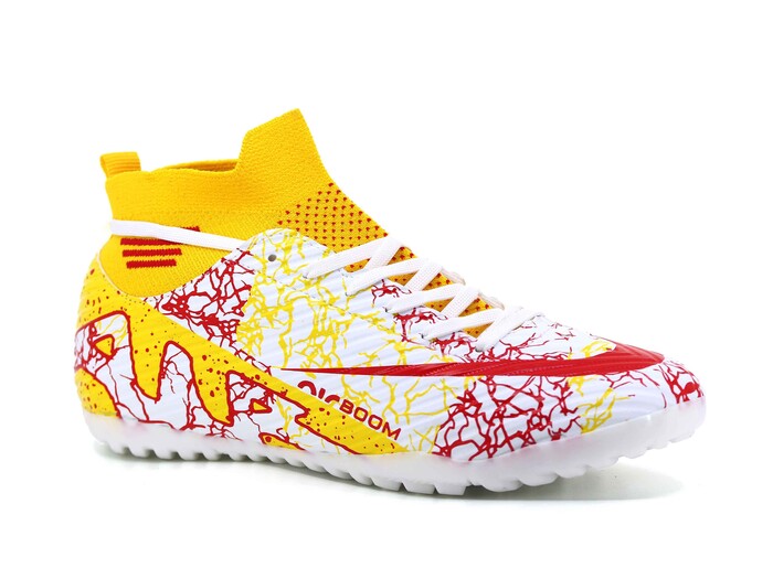 Twingo Filet 565 LaLiga Çoraplı Halı Saha Ayakkabısı Beyaz - Kırmızı Desenli - 1