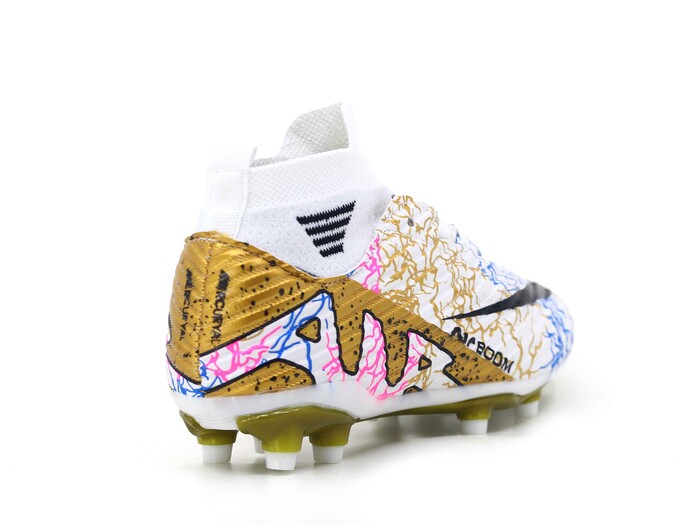 Twingo Filet 565 LaLiga Çoraplı Krampon Ayakkabı Beyaz - Altın Desenli - 3