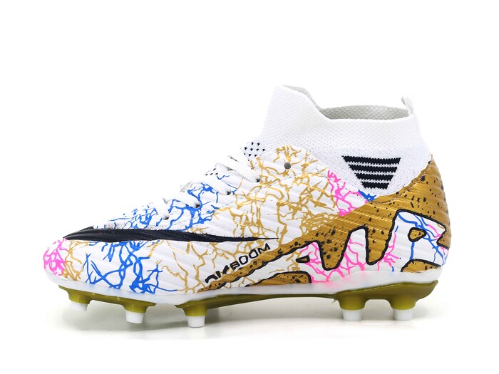 Twingo Filet 565 LaLiga Çoraplı Krampon Ayakkabı Beyaz - Altın Desenli - 2