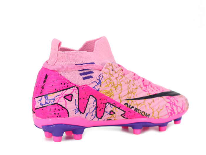 Twingo Filet 565 LaLiga Çoraplı Krampon Ayakkabı Pembe - Mor Desenli - 3