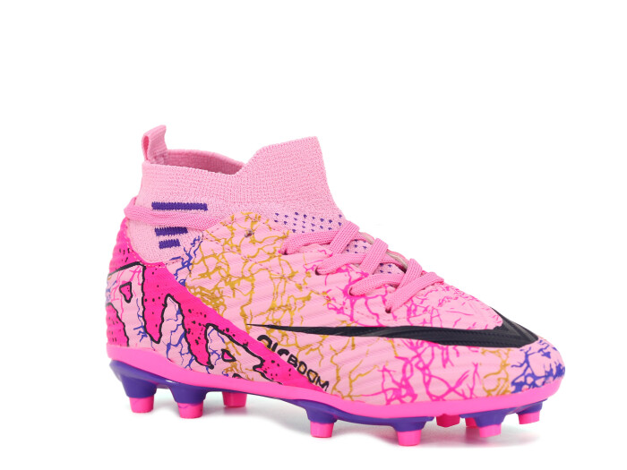 Twingo Filet 565 LaLiga Çoraplı Krampon Ayakkabı Pembe - Mor Desenli 