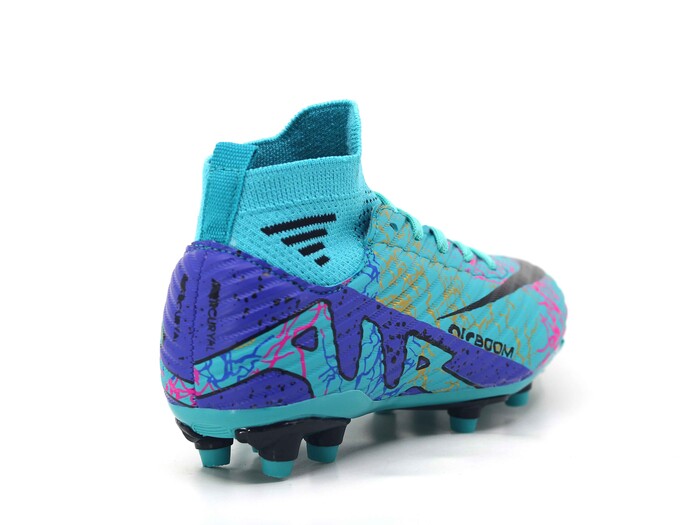 Twingo Filet 565 LaLiga Çoraplı Krampon Ayakkabı Turkuaz - Mor Desenli - 3