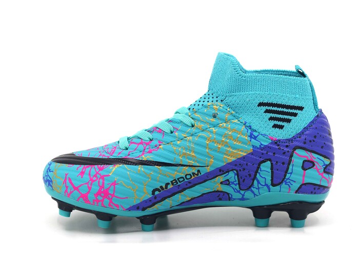 Twingo Filet 565 LaLiga Çoraplı Krampon Ayakkabı Turkuaz - Mor Desenli - 2