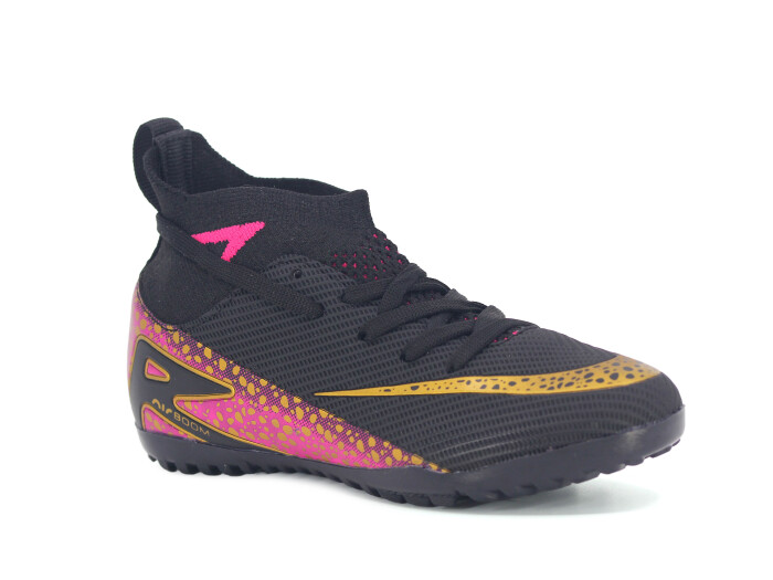 Twingo Filet 610 LaLiga Çoraplı Halı Saha Ayakkabısı Siyah - Altın - Twingo