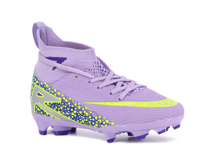 Twingo Filet 610 LaLiga Çoraplı Krampon Ayakkabı Lila - Sarı - Twingo