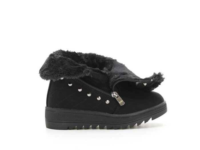 Twingo Filet 6411 Fermuarlı Kız Bot Siyah - Siyah - 4