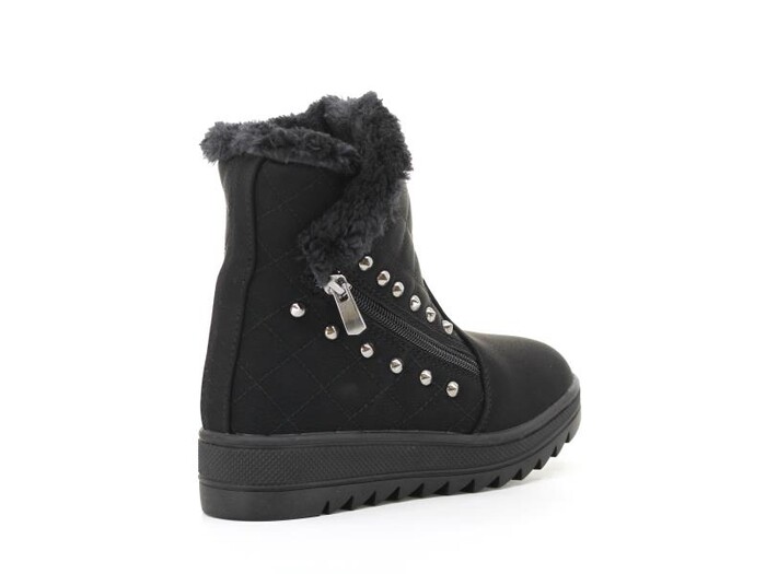 Twingo Filet 6411 Fermuarlı Kız Bot Siyah - Siyah - 3