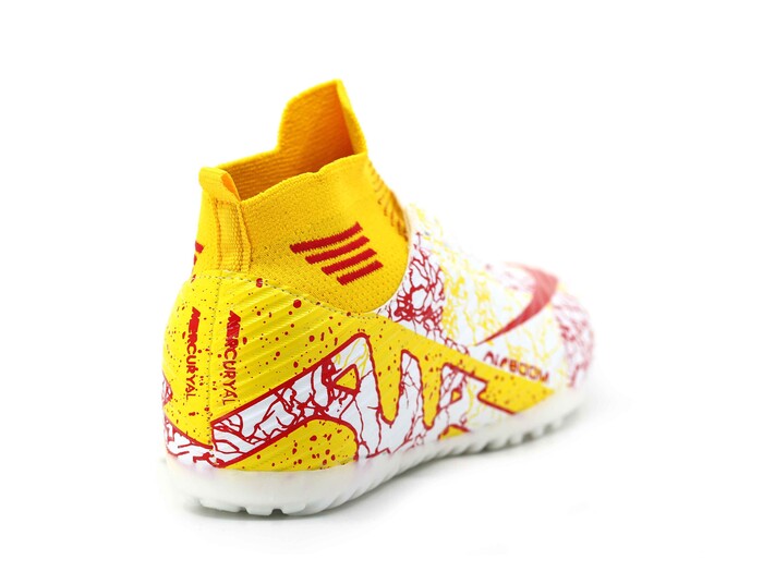 Twingo Garson 565 LaLiga Çoraplı Halı Saha Ayakkabısı Beyaz - Kırmızı Desenli - 3