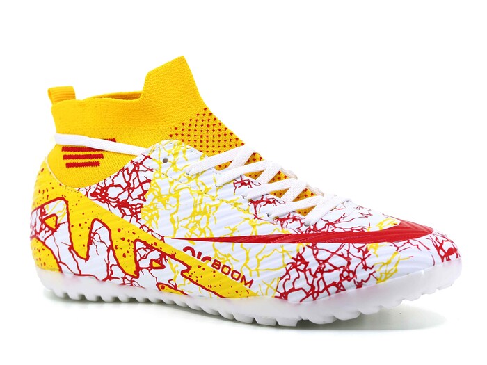 Twingo Garson 565 LaLiga Çoraplı Halı Saha Ayakkabısı Beyaz - Kırmızı Desenli - 1