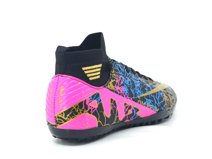 Twingo Garson 565 LaLiga Çoraplı Halı Saha Ayakkabısı Siyah - Altın Desenli - 3