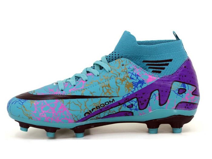 Twingo Garson 565 LaLiga Çoraplı Krampon Ayakkabı Turkuaz - Mor Desenli - Twingo (1)