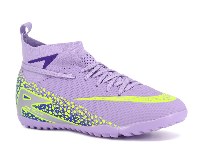 Twingo Garson 610 LaLiga Çoraplı Halı Saha Ayakkabısı Lila - Sarı - Twingo