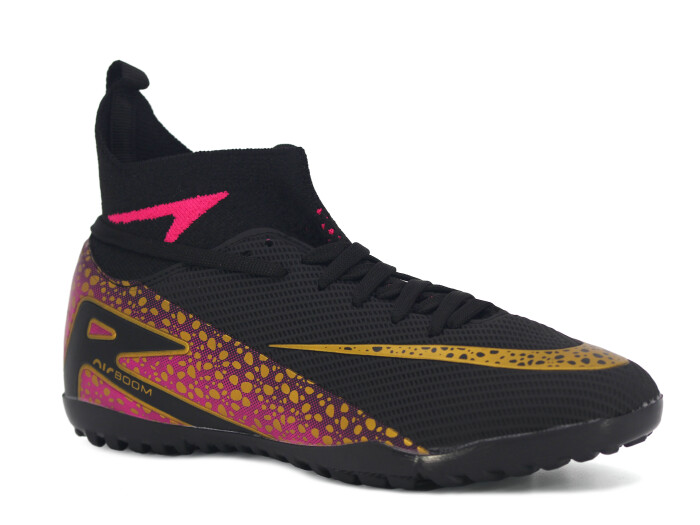 Twingo Garson 610 LaLiga Çoraplı Halı Saha Ayakkabısı Siyah - Altın - 1