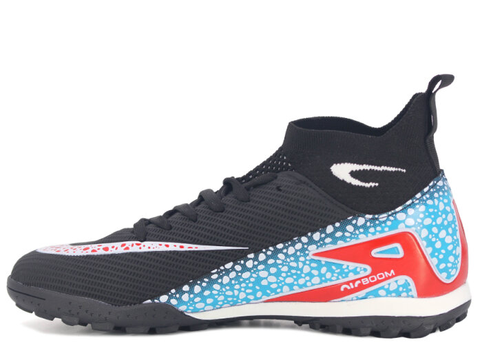 Twingo Garson 610 LaLiga Çoraplı Halı Saha Ayakkabısı Siyah - Kırmızı - 2