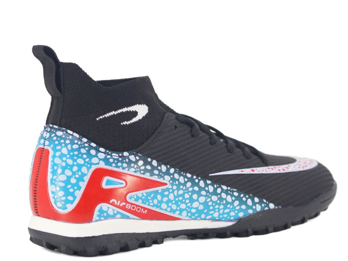 Twingo Garson 610 LaLiga Çoraplı Halı Saha Ayakkabısı Siyah - Kırmızı - 3