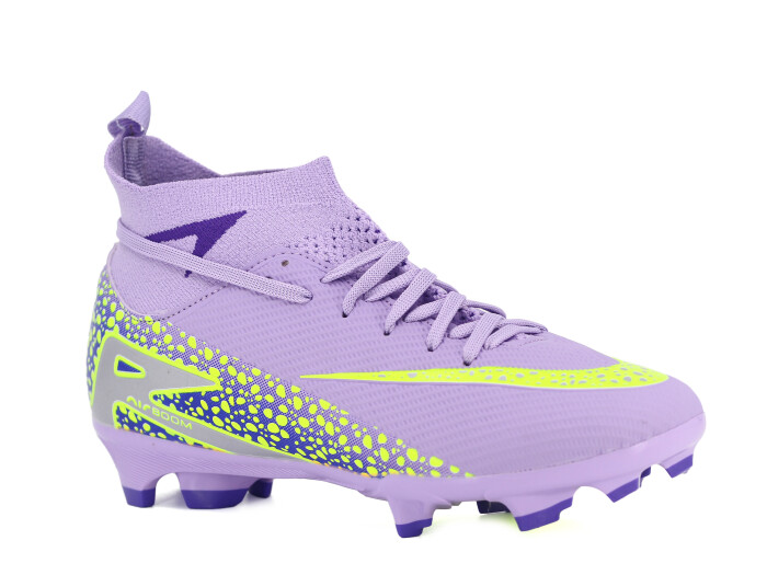 Twingo Garson 610 LaLiga Çoraplı Krampon Ayakkabı Lila - Sarı - Twingo