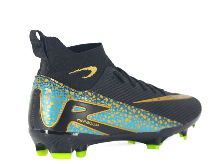 Twingo Garson 610 LaLiga Çoraplı Krampon Ayakkabı Siyah - Turkuaz - 3